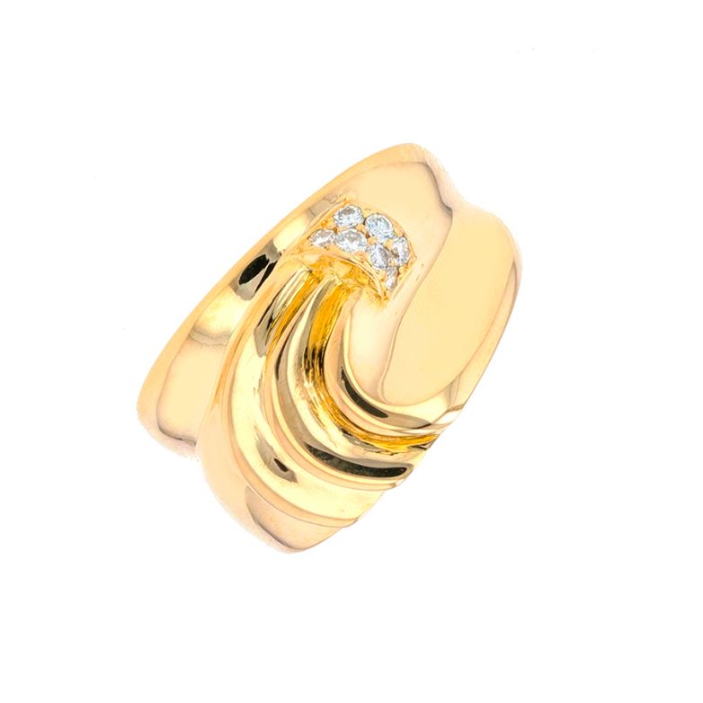 Bague diamants 0.10 carat or jaune 10.04g Comme neuf -  reconditionné disponible sur Gemme Les Bijoux